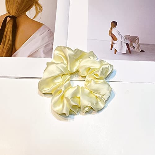 6-Piece Satin Silk Scrunchies for Big Hair | No Harm to Hair Ponytail Holders