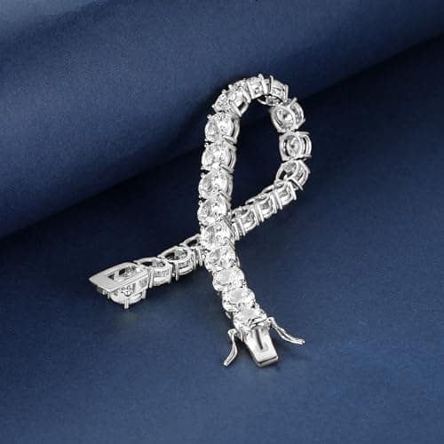 Gemsme 7.0mm 18K Gold Plated Cubic Zirconia Tennis Bracelet
