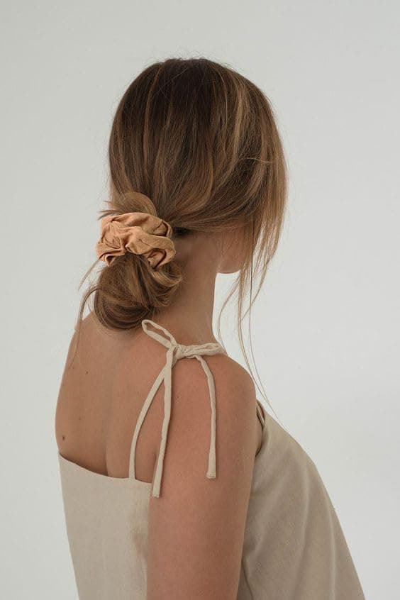 Linen Hair Scrunchies for Women and Girls