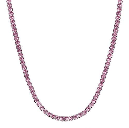 Savlano 18K Gold Plated CZ Round 4MM Classic Tennis Necklace, 18 Incheslseware