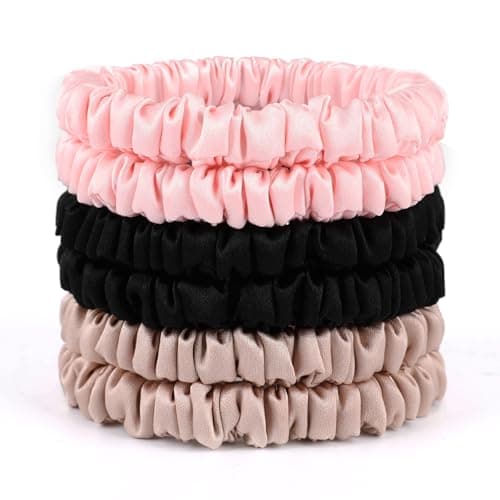 22 Momme Pure Silk Mulberry Scrunchies for Women, MultiColor
