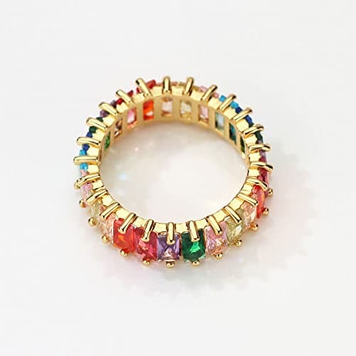 Eternity Rainbow Ring Band for Women