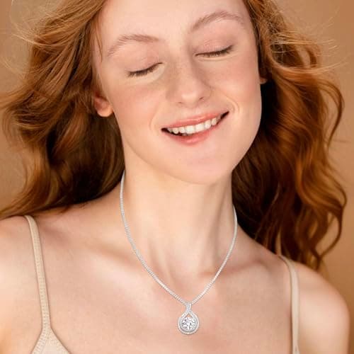 Velare Jewelry Platinum Plated Certified Moissanite Necklace for Women
