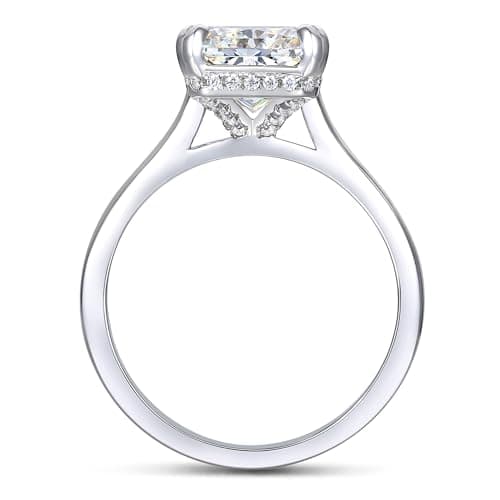 CGSRING 4 Carat Radiant Cut Moissanite Engagement Ring