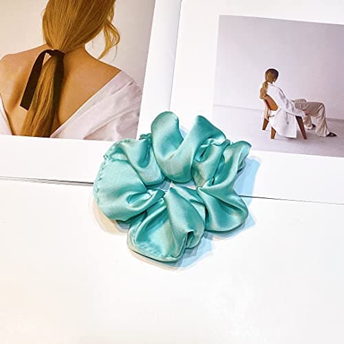 6-Piece Satin Silk Scrunchies for Big Hair | No Harm to Hair Ponytail Holders