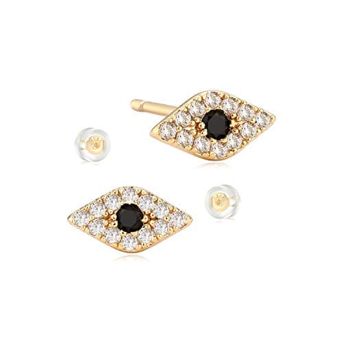 MYEARS Gold Stud Earrings 14K Gold Filled Hypoallergenic Everyday Jewelry