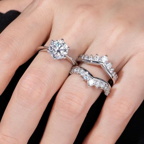Sure, here's a refined and simplified version of the original title:

AnuClub Moissanite Bridal Set 4.52cttw (3CT Center Stone) D Color VVS1 Sterling Silver Ring with Certificate