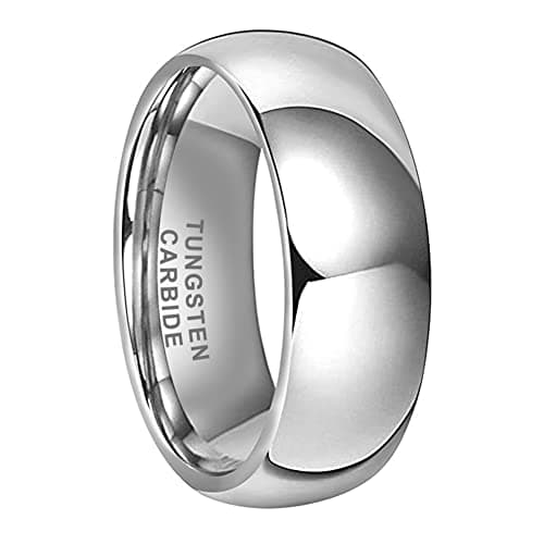 TUTISS 3mm-10mm Silver/Gold Tungsten Rings for Men & Women