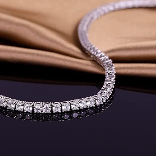 Gemsme 18K Gold Plated 3.0mm Cubic Zirconia Classic Tennis Bracelet