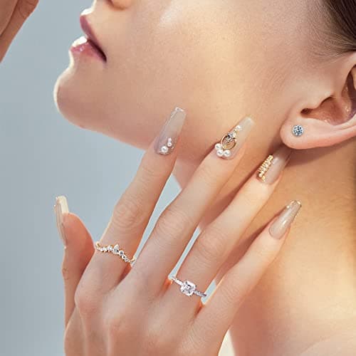 Unique Moissanite Wedding Band for Women, 14K Gold Vermeil, Pear & Round Stones