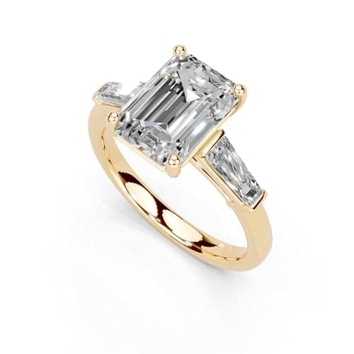 1-5 Carat Lab Grown Diamond Emerald Cut Ring, IGI Certified, Promise Ring for Women