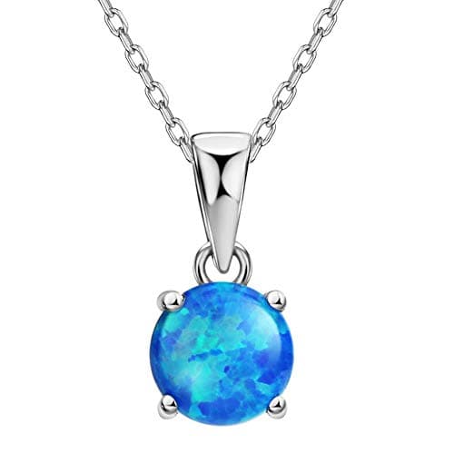 Michooyel Opal Pendant Necklace for Women
