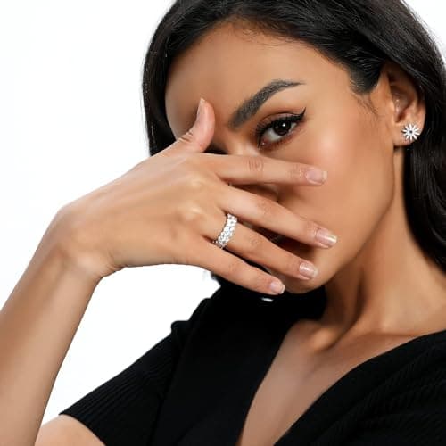 18K Gold Plated Round Cubic Zirconia Band Ring for Men & Women