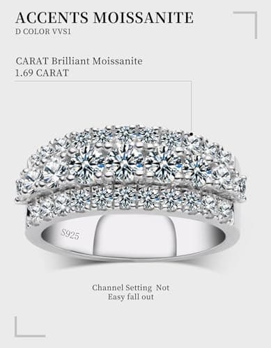 GAUDALGEM Moissanite Bridal Ring Sets for Women