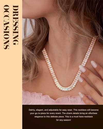 LNY 14K Gold Rhinestone Tennis Choker for Women
