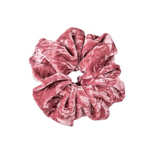 Jumbo Velvet Scrunchies for Women - Thick & Thin Hair, No Damage, Holds Tide (1 Pack, Yellow)