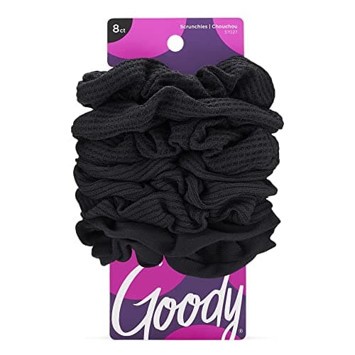 GOODY Ouchless Women's Hair Scrunchies - 8 Count Neutral & Black Sets