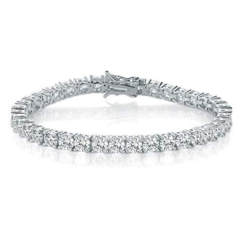 MDFUN Cubic Zirconia Bracelet 18K Gold Plated 6-8.5 inches