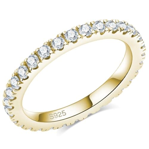 Bo.Dream Full/Half Eternity 1.5mm-3mm Cubic Zirconia Rings in Sterling Silver