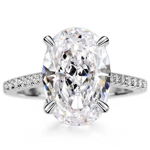 Michooyel 4.0ct Oval Cut Women's Engagement Ring