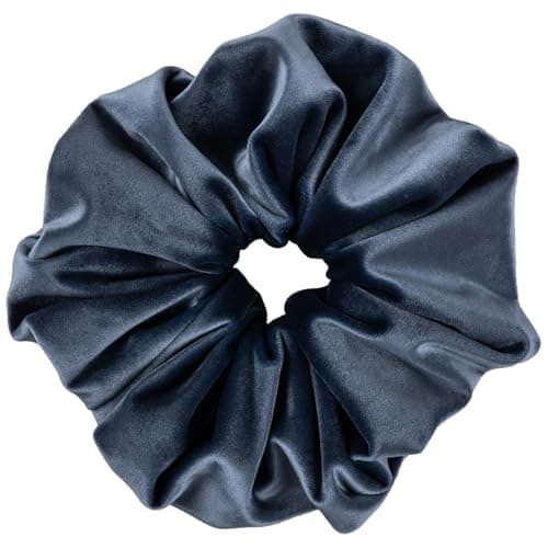 Jumbo Velvet Scrunchies for Women - Thick & Thin Hair, No Damage, Holds Tide (1 Pack, Yellow)