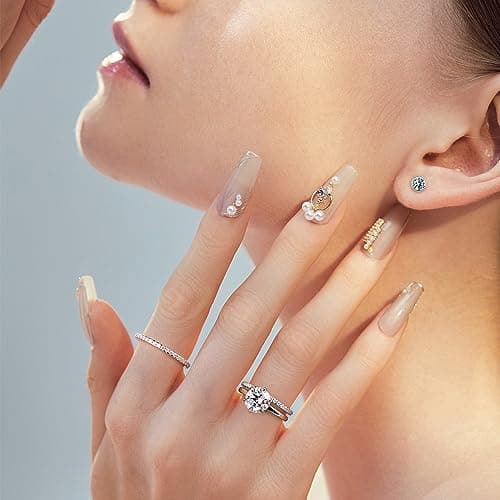 MOOSEA 3ct Moissanite Solitaire Ring - 14K White Gold Vermeil Wedding Ring