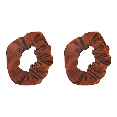 Solid Scrunchies (Tan) - Set of 2