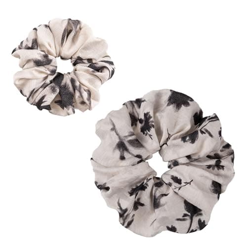 Chinoiserie Ink Style Oversized Hair Scrunchies Set