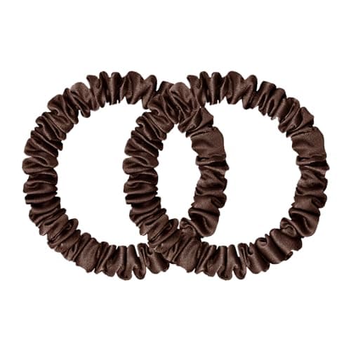 Mulberry Silk No-Damage Scrunchies for Curly Hair, 3 Pack