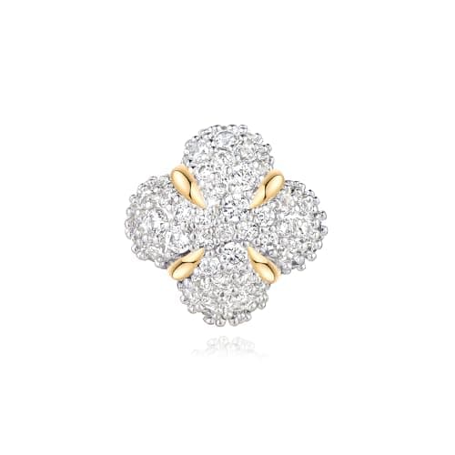 MYEARS Gold Plated Cubic Zirconia Stud Earrings
