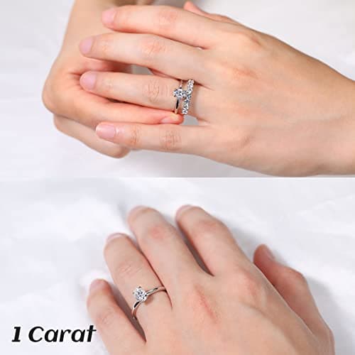 Ladylike Solitaire Moissanite Engagement Ring 1/1.5/2/3CT D Color VVS1 Wedding Ring for Her