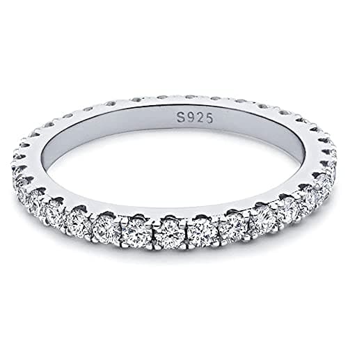 Bo.Dream Full/Half Eternity 1.5mm-3mm Cubic Zirconia Rings in Sterling Silver