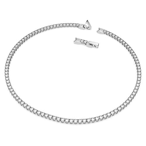 Swarovski Rhodium Rose Gold Crystal Elegance Necklace