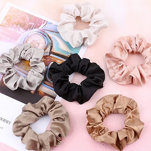 Refined Title:
IVARYSS Satin Scrunchies for Women, 12 Pack