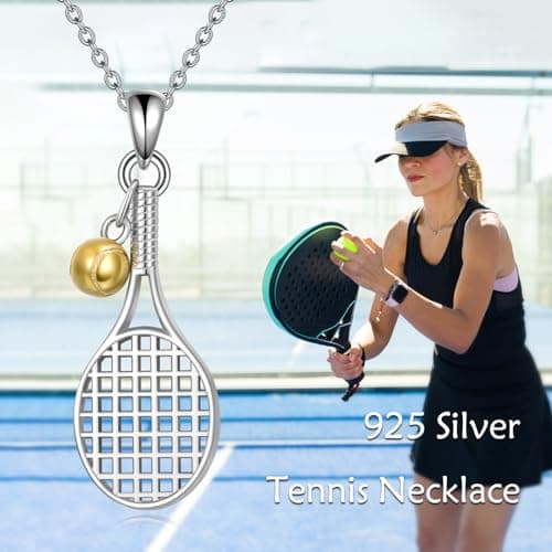 HOPEEZZ Sterling Silver Tennis/Baseball Pendant Jewelry Gifts for Men & Women