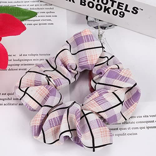 Plaid Elastic Hair Ties for Women