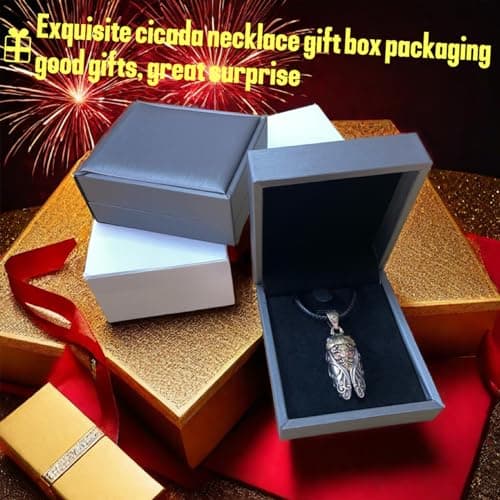 Zyuzles Vintage Cicada Pendant Copper Insect Jewelry for Men and Women