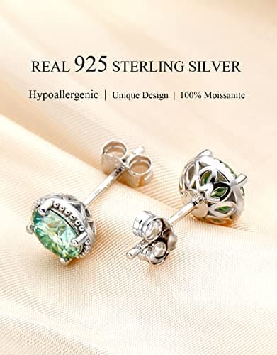 JEYHLOPX moissanite stud earrings for women