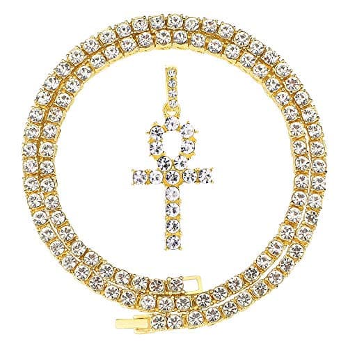 HH Bling Empire Diamond Cross Pendant Necklace 24 Inch