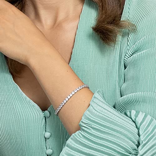 PavoI 14K Gold Plated CZ Classic Tennis Bracelet | Women's Gold Bracelet 6.5-7.5 Inch
