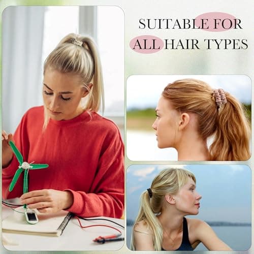 Chloven 6 Pack Mulberry Silk Scrunchies - 100% Pure Silk Hair Ties for Women