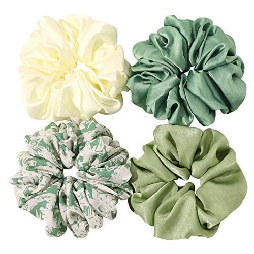 Big & Soft Silk Satin Scrunchies for Long Hair Girls