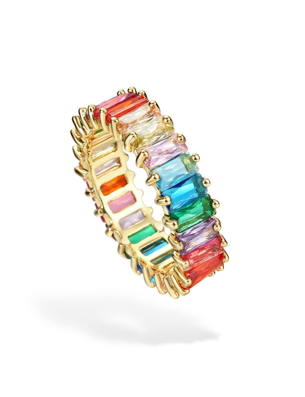 Eternity Rainbow Ring Band for Women