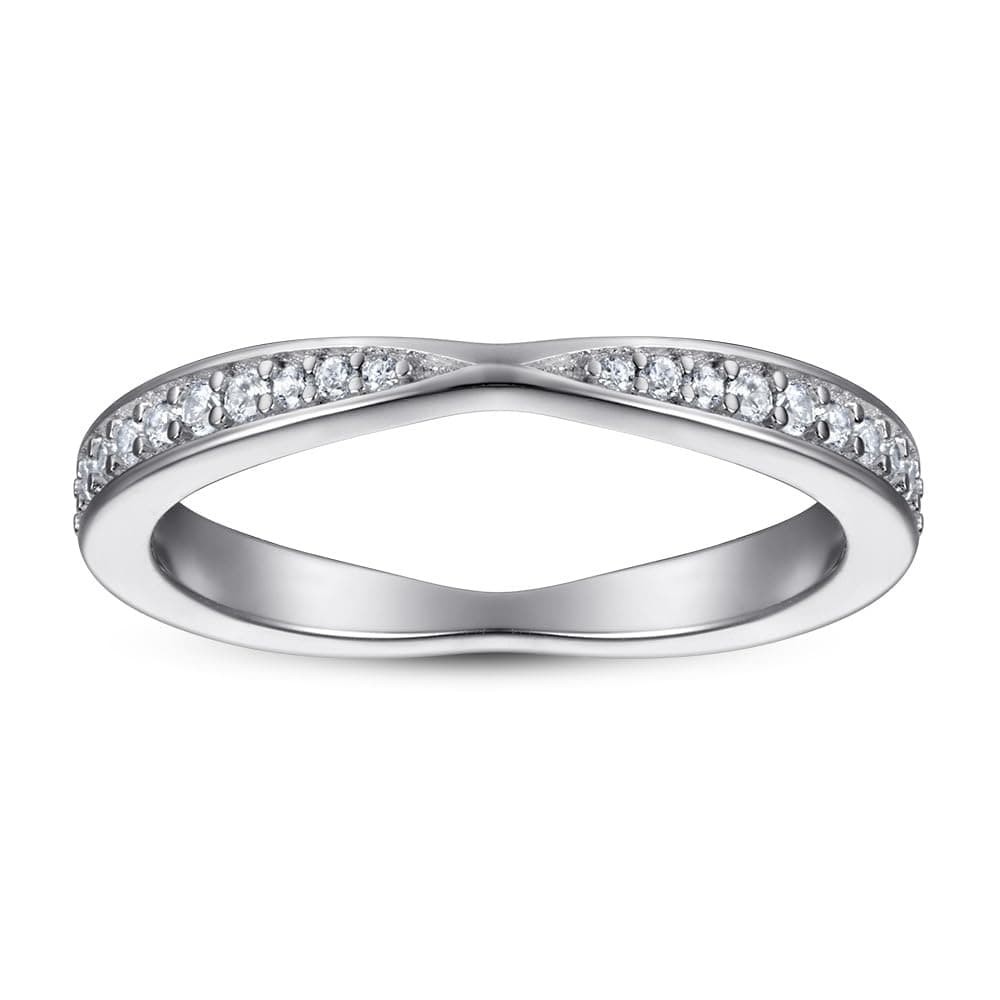 Michooyel Sterling Silver Eternity Band Ring for Women
