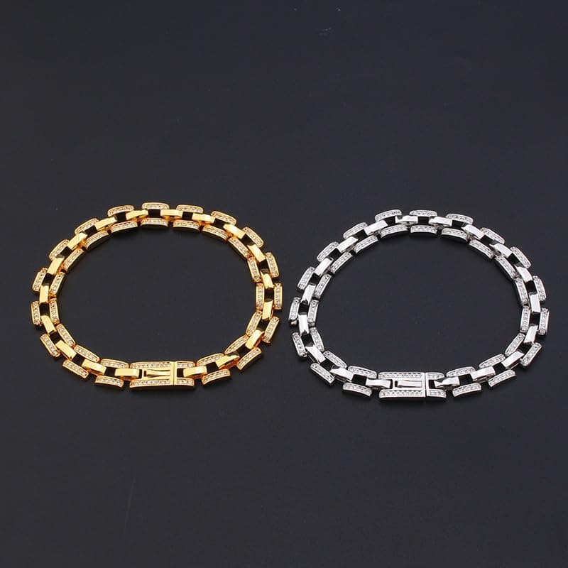 18K Gold Moissanite Tennis Bracelet for Men and Women