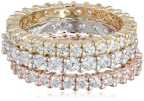 Amazon Essentials Cubic Zirconia Stacking Ring Set