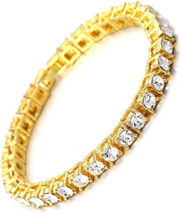 Halukakah Gold Chain for Men Iced Out
