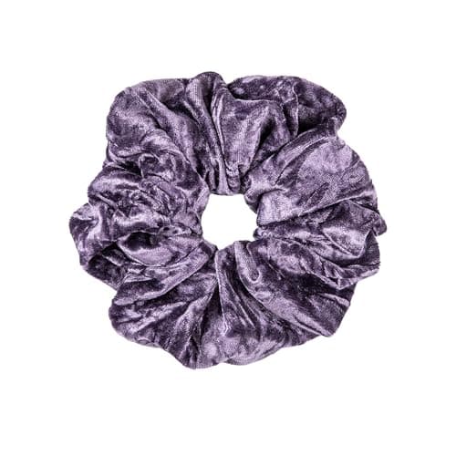 Jumbo Velvet Scrunchies for Women - Thick & Thin Hair, No Damage, Holds Tide (1 Pack, Yellow)
