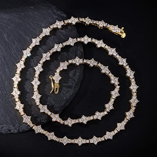 Lulu Mel 14K Gold Plated 5A CZ Diamond Hip Hop Tennis Choker Necklace for Men & Women