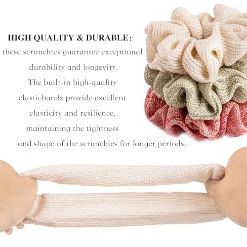 Oversized & Petite White Scrunchies for Women